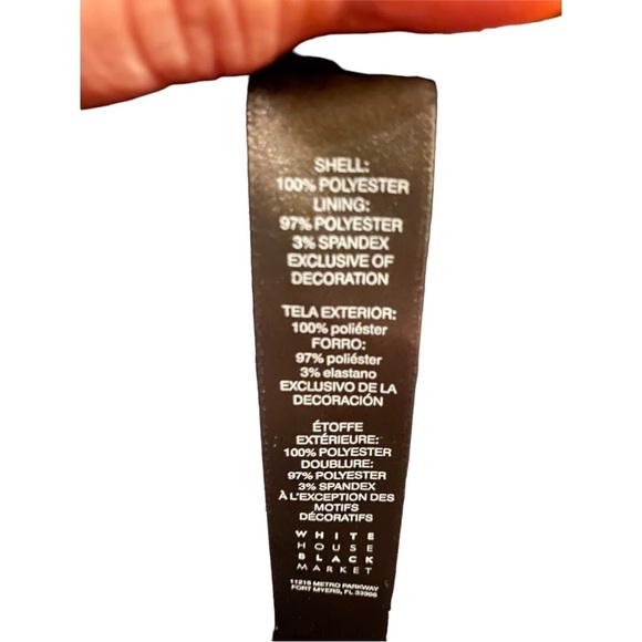 WHBM Lace Overlay Cold Shoulder Dress - Picture 16 of 16